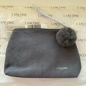 Lancome Gray Wristlet/Cosmetic Bag Brand New